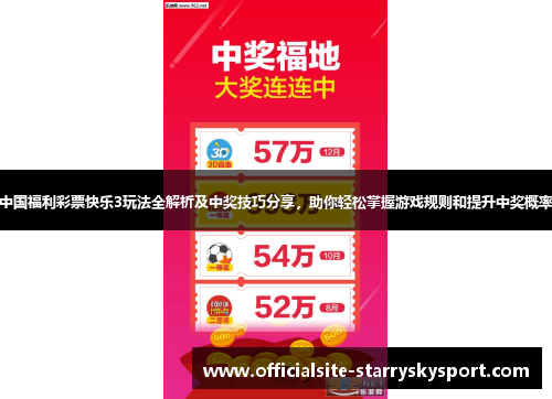 中国福利彩票快乐3玩法全解析及中奖技巧分享,助你轻松掌握游戏规则和提升中奖概率